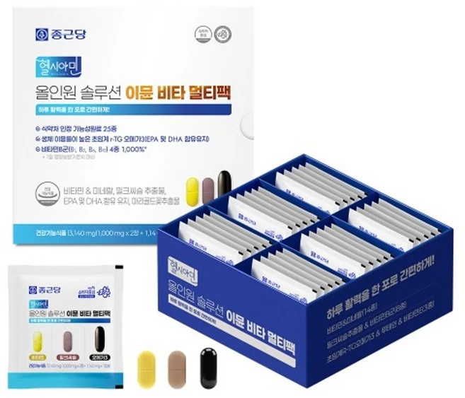 종근당 헬시아민 올인원 솔루션 이뮨 멀티팩 94.2g, 30정, 3개 - 쿠팡