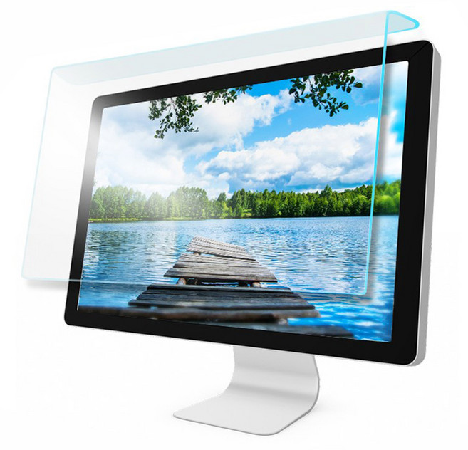 포가드 모니터용 거치식 블루라이트 차단 필터 시력보호 블루라이트차단 간편설치 눈시림방지, 27인치W(630x400), 1개