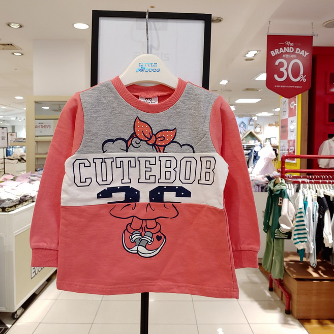 리틀밥독 봄이월 초특가 퍼즐 체리 캐릭터 나염 티셔츠 아동 키즈 토들러