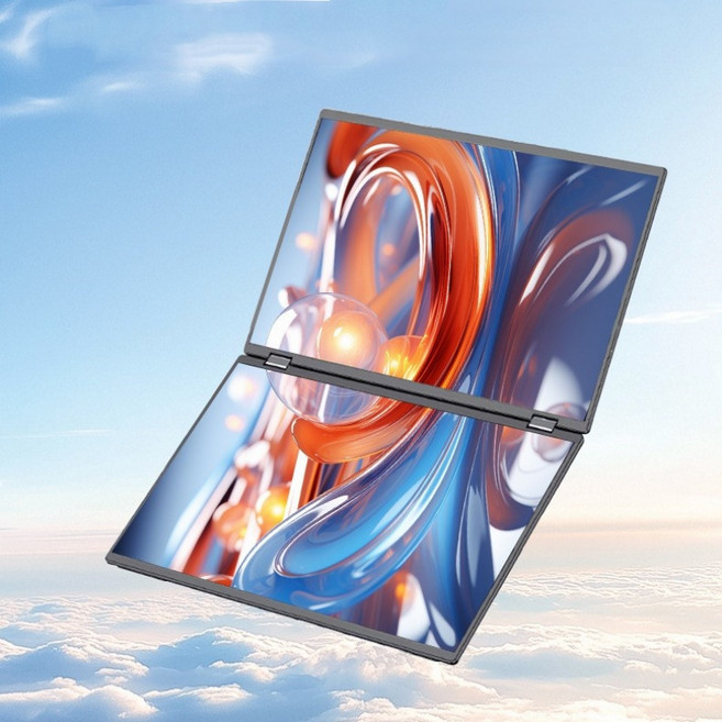 [CYLIFE] 18.5 접이식 휴대용 듀얼 모니터 휴대폰 노트북 확장 모니터 18.5듀얼 1080P고화질 스크린 IPS, 18.5인치