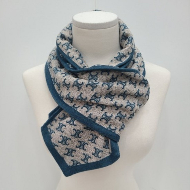 기모 여성 로고 패턴 롱 타이 머플러 스카프