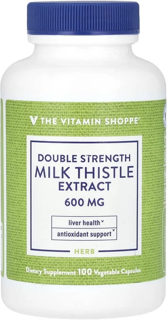 몸관리하세요 겨울입니다 The Vitamin Shoppe 밀크시슬 추출물 더블 스트렝스 600mg 베지 캡슐 100정 특별관리진행, TheVitaminShoppe밀크시슬추출물더블스트렝스6, 1 - 쿠팡