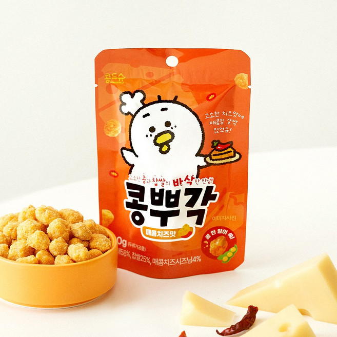 콩드슈 매콤치즈맛 콩뿌각(찹쌀콩부각), 30g, 1개