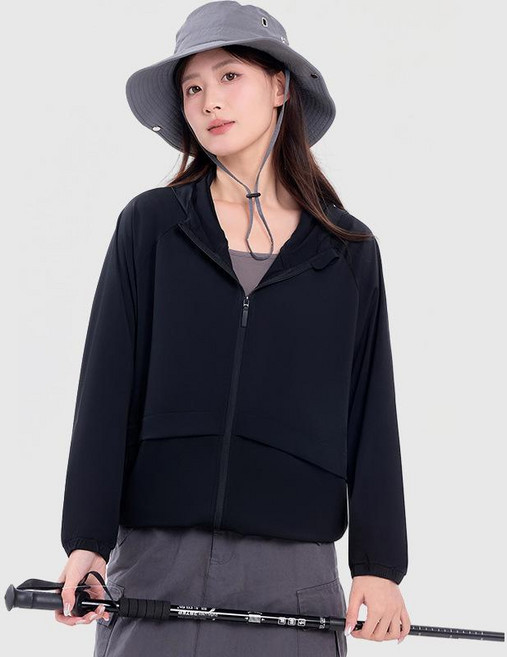輕薄冰感防曬衣女 連帽防曬服 修身戶外運動外套 速幹透氣皮膚衣