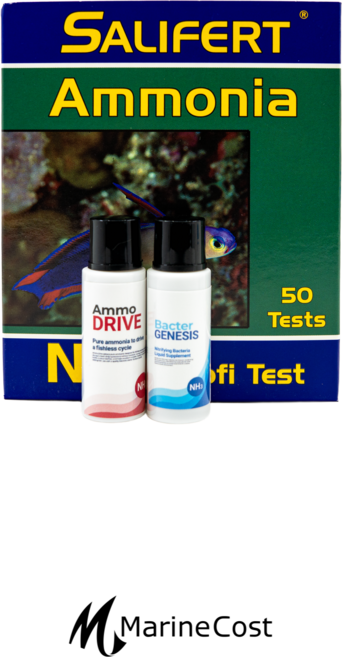 마린코스트 피쉬리스 사이클 세트 - 10% - 암모 드라이브 + 박터 제네시스 + 셀리퍼트 암모니아 테스트, 1개, 10ml