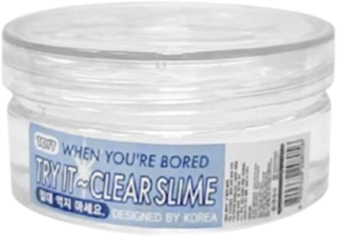 아가플러스 플레인 클리어 슬라임, 투명, 110g, 12개