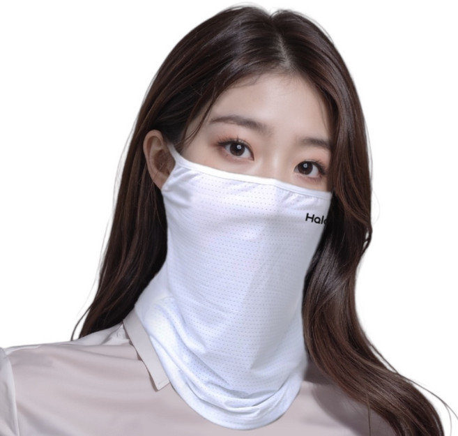 헤일로 골프 귀가 아프지 않고 착용감 편한 자외선차단 골프 마스크 남녀공용 등산 낚시 조깅 자전거 야외활동, 5개입, WHITE