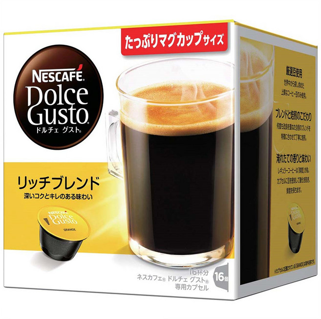 Nescafe Dolce Gusto 전용 캡슐 리치블랜드 16잔분, 16개입
