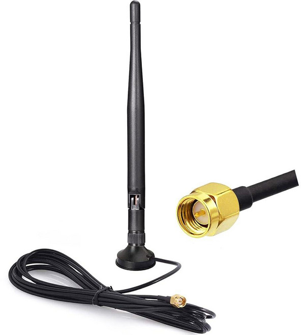 6DBi 안테나 2.7m(9.8피트) 연장 케이블 SMA 수 커넥터 마그네틱 베이스 무선 Wi-Fi 부스터 안테나 PC 데스크탑 컴퓨터 네트워크 라우터 백업 카메라용, 6DBi 안테나, 2.7m(9.8피트) 연장 케이블,
