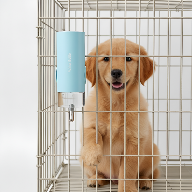 설치 간편 걸이형 애완동물 강아지 고양이 급수기, 1개, 블루