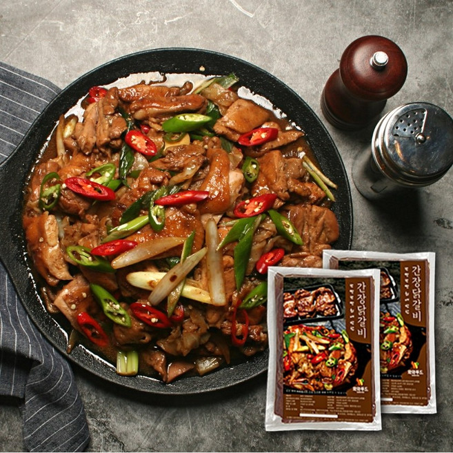 와와푸드 한입춘천닭갈비 간장맛, 1kg, 10개