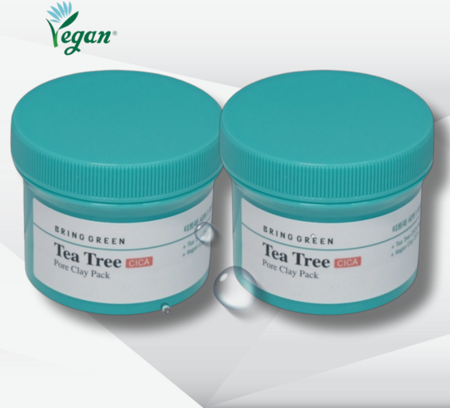 1+1 브링그린 티트리 시카 포어 클레이팩 120g x 2 개, 2개