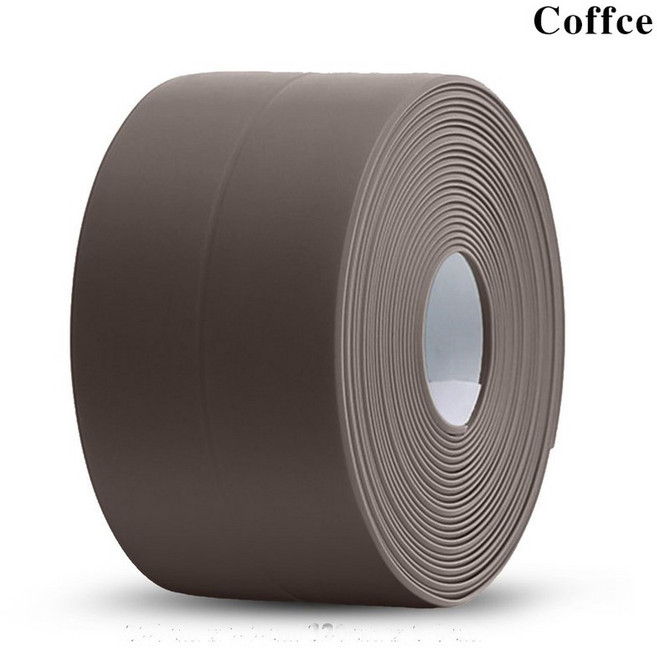 스티커 코크 싱크대 테이프 접착 스트립 방지 주방 씰링 방수 PVC 곰팡이 욕실 자체, 320cm X 2 2cm, coffce tape, 1개