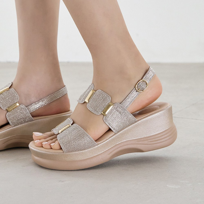 제이슈 트리안 경량 통굽 샌들 6cm