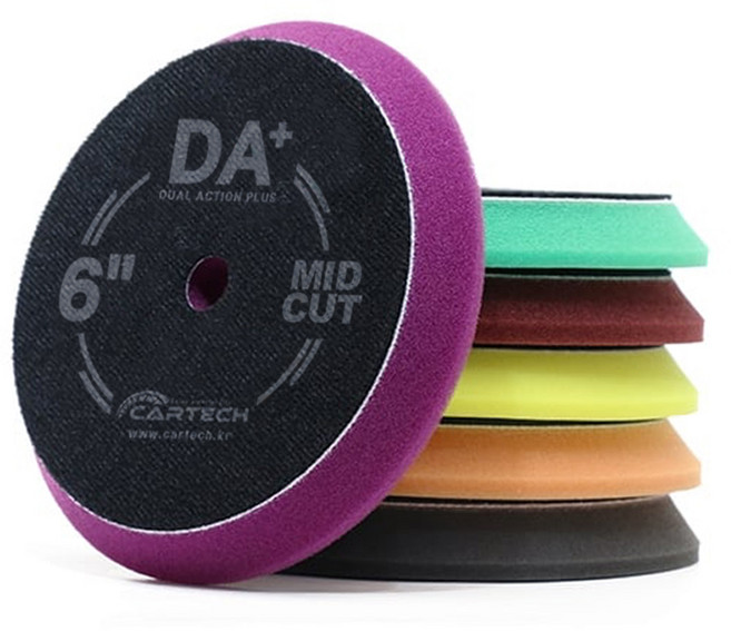 카테크 무선 광택기 듀얼 폴리싱 6인치 패드 DA+, 헤비컷패드(그린)