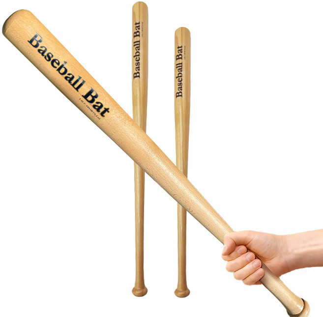 야구 나무 우드 배트 연식용 야구방망이 베트 72(28형) 83(33형) 택1 호신용 자취 선물 가정용 방범용 빠따 연습 시합 야구 놀이 긴 배트, 1개, 랜덤