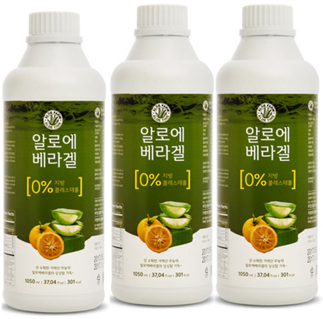 거제 농장 먹는 알로에 알로에베라겔 (1050mlx3병), 3개, 1.05L