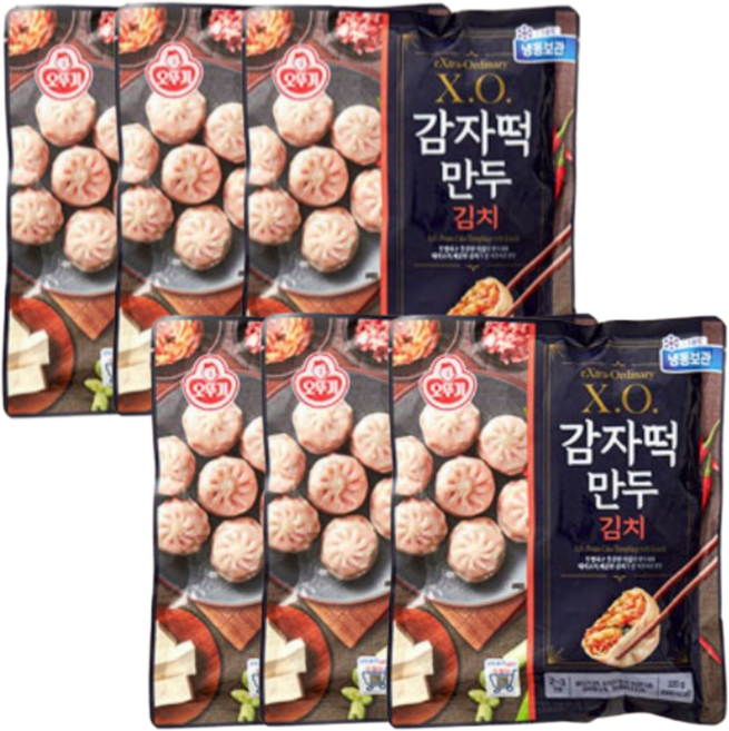 오뚜기 XO 냉동 감자떡 김치 만두, 6개
