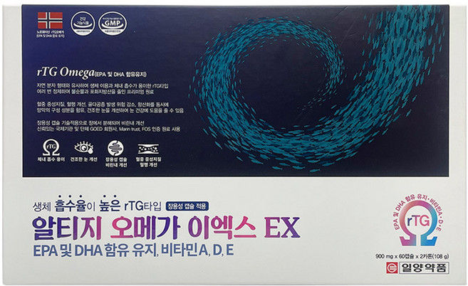 일양약품 알티지 rtg 오메가3 이엑스 ex, 120정, 1개