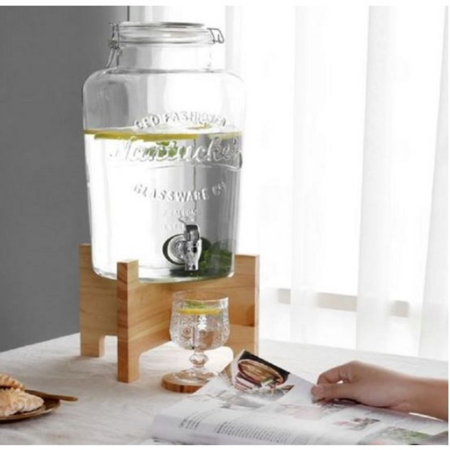 카페 맛집 워터디스펜서 6L 8L 원목받침대포함