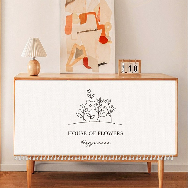 가리개 커튼 찍찍이 가림막 패브릭포스터 주방 책장, 08하우스플라워(120x70), 1개