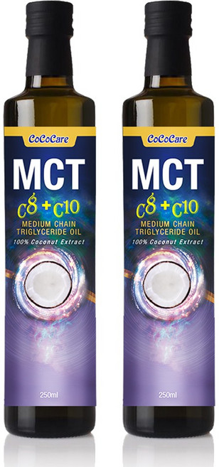CoCoCare MCT油 C8+C10 中鍊三酸甘油酯油 250ml 椰子萃取, 2個