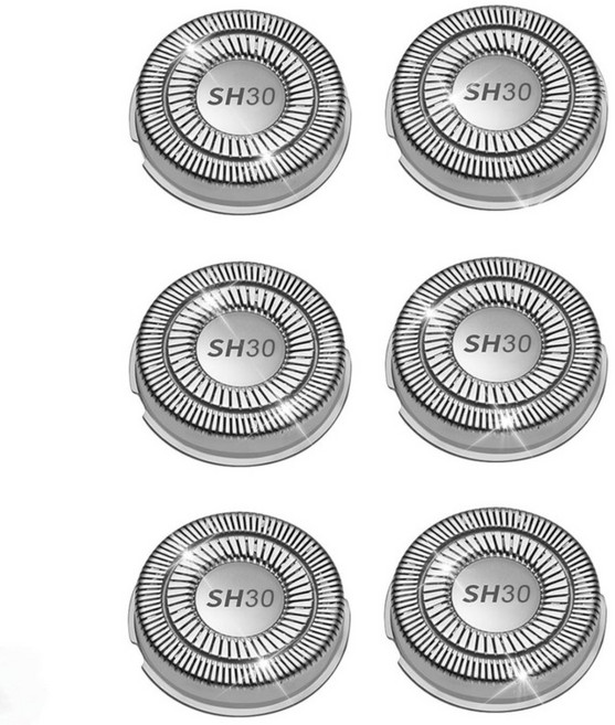 SH30 필립스 면도기 교체용 면도날 호환 3000 2000 1000 S738 S738 시리즈, 6개