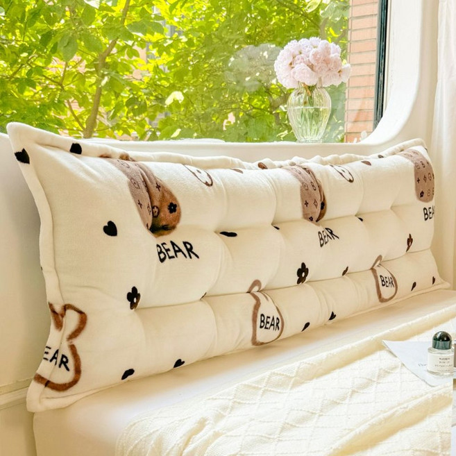 可愛熊熊印花床頭靠墊, 棕色小熊