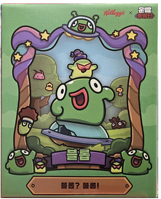 Kelloggs 켈로그 X 운빨용병단 기획팩 블롭 블롭?블롭! 820g (첵스초코 쿠키앤크림+첵스초코 매직팝핑볼), 1개