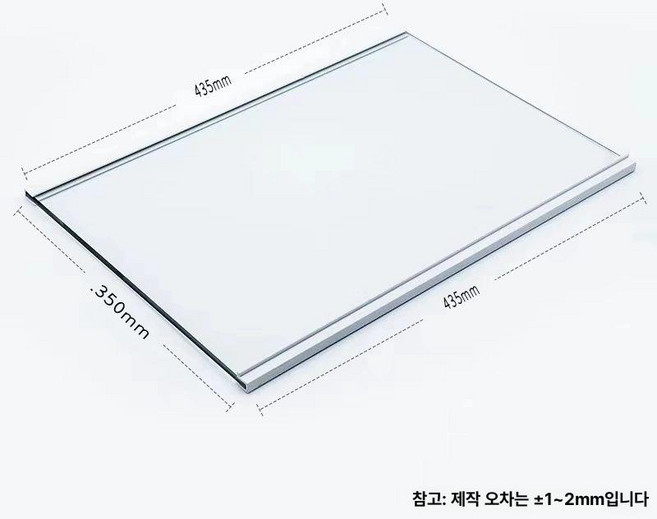 적용 글라스 가벽 공간분리 조용한 강화유리 파티션, 레몬 노란색 435x350 두쪽 포장