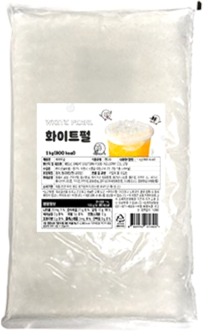 토핑스 화이트펄 곤약 버블티 펄, 10개