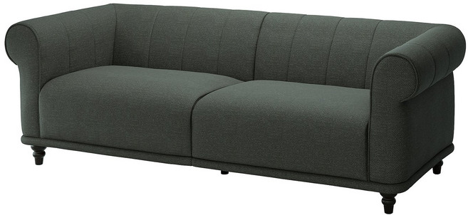 이케아 비스카포르스 3인용소파, 레이데 그레이그린, 레이데 그레이/그린/브라운