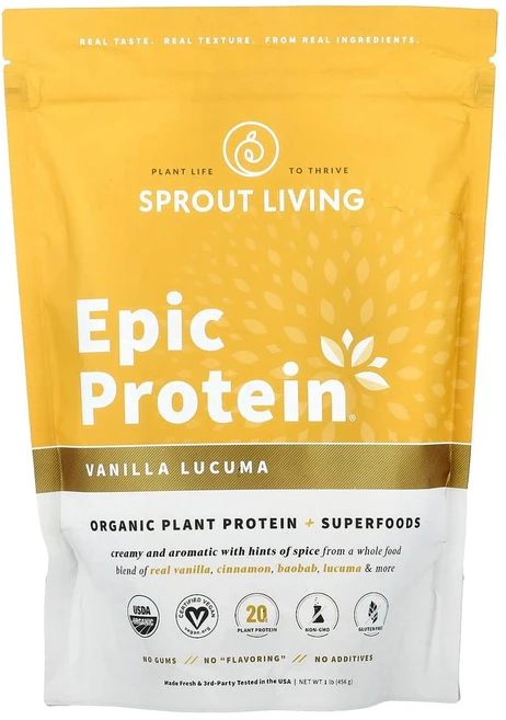 스프라우트 리빙 에픽 프로틴 바닐라 루쿠마 455g(16oz), 1 lb, 455g, 1개 - 쿠팡