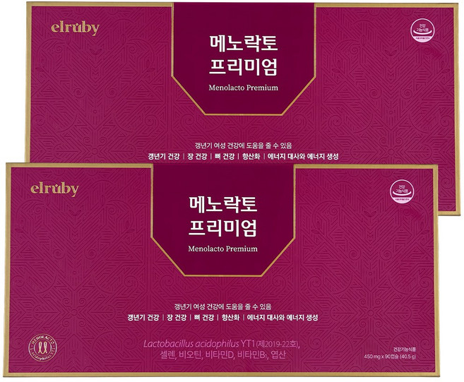 [휴온스엔 공식] 메노락토 프리미엄 90정, 2개