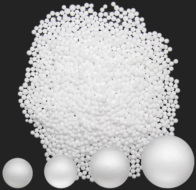 attizone 스티로폼공 우드락볼 스치공 발포입자 사이즈별 18종, 발포입자 (흰색) 4~6mm