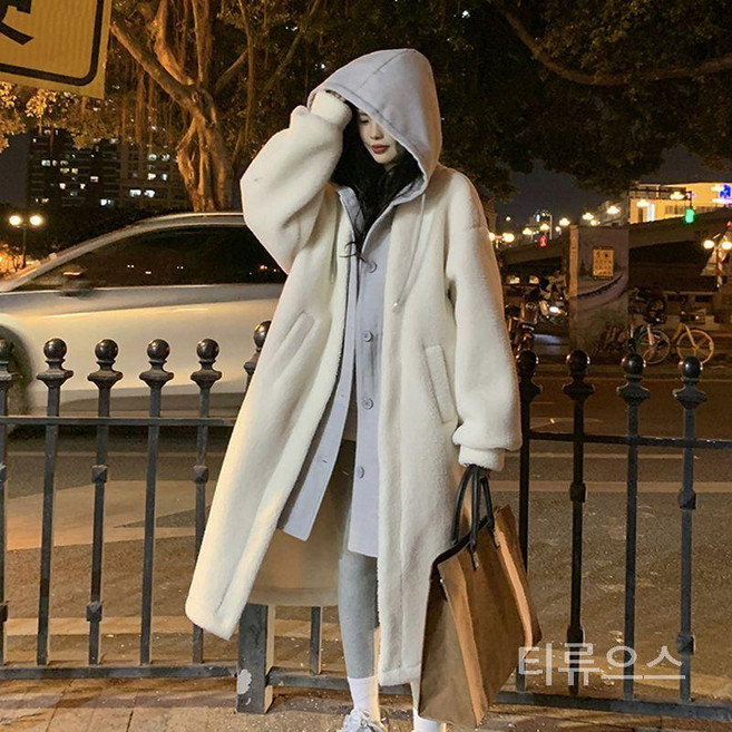 티류으스 양털 후리스 후드집업 남성 여성 기모 후드티 남자 여자 겨울 플리스 자켓