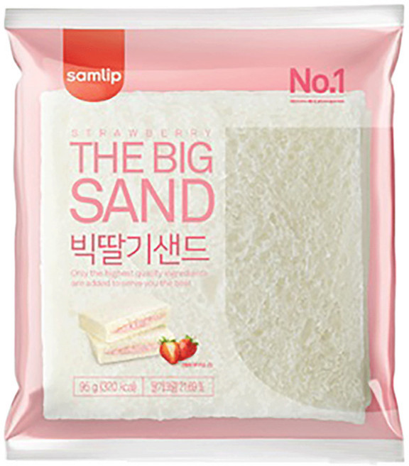 [JH삼립] 빅딸기샌드 봉지빵 10봉, 95g