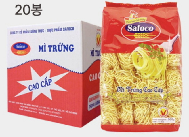 베트남 사포코 에그누들 계란면국수 500g, 20개