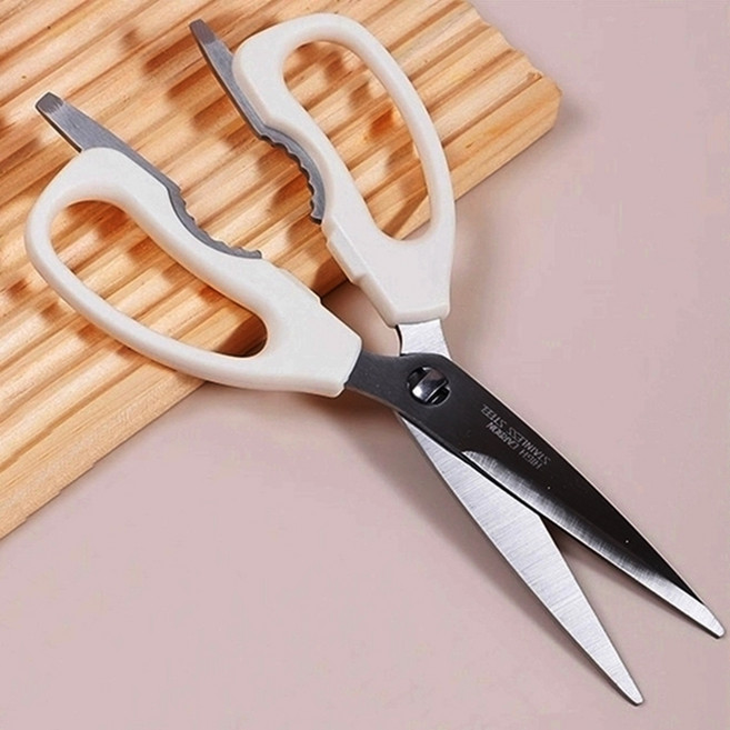 시모무라 주방가위/분리형 가위/다기능가위/양손가위, 1개, 아이보리