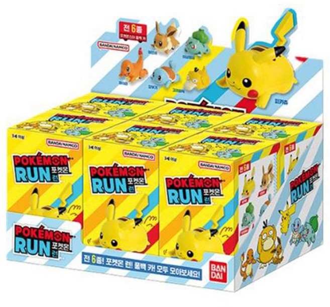 포켓몬 런 피규어 6종세트 풀백 자동차, 1개