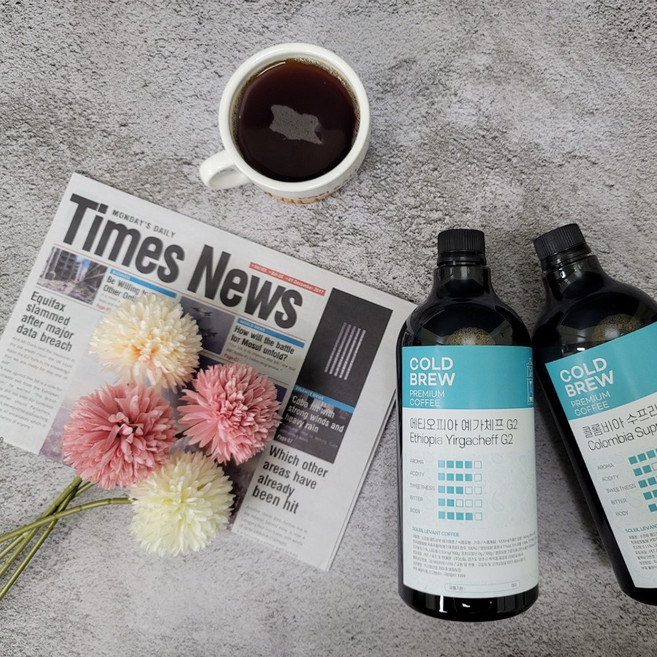 소르방커피 콜드브루 진한 더치커피 원액 500ml 모음 수프리모 디카페인 세하도 헤이즐넛 케냐 예가체프, 콜롬비아 수프리모 500ml, 1개입, 1개