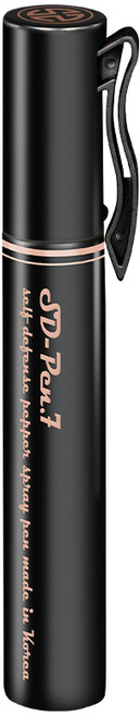 에스디펜스 호신용 스프레이 후추스프레이 병원 편의점 상점 여성 호신용품 SD-PEN 2종, SD-Pen.7 (용량 7ml), 매트 블랙, 1개