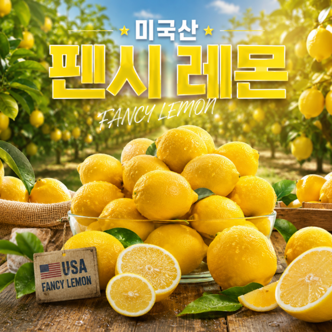 미국산 시 가정용 레몬 5kg 10kg 대용량 실속형, 1박스, 5kg (가정용)