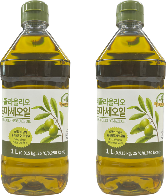 비졸라 포마스 올리브오일 엑스트라버진 25% 혼합, 2개, 1L
