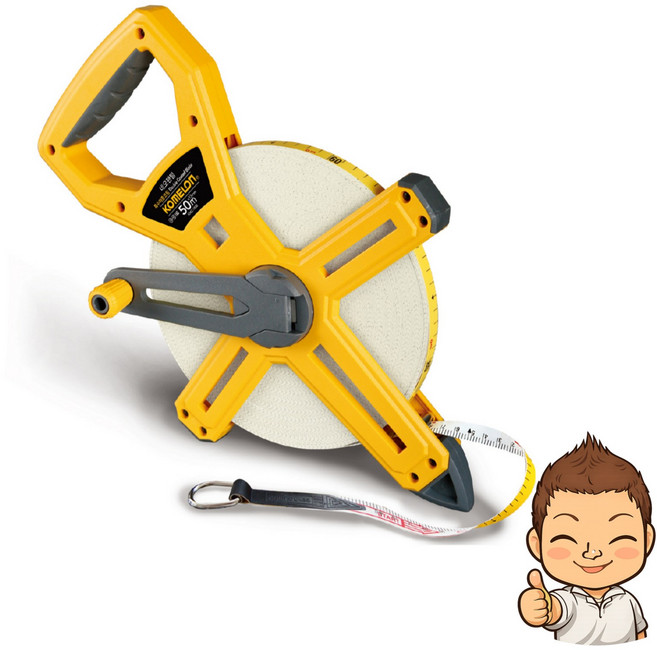 코메론 네오팬텀줄자 화이바 화이버 줄자 KMC-1800 (50Mx13), 1개