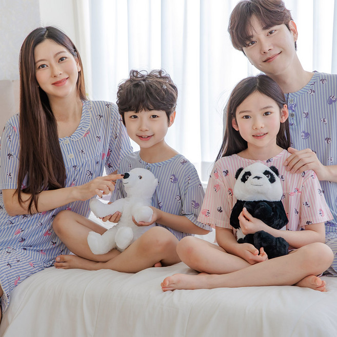 투위 여름 냉감 캐릭터 가족잠옷 반팔 민소매 잠옷세트 원피스