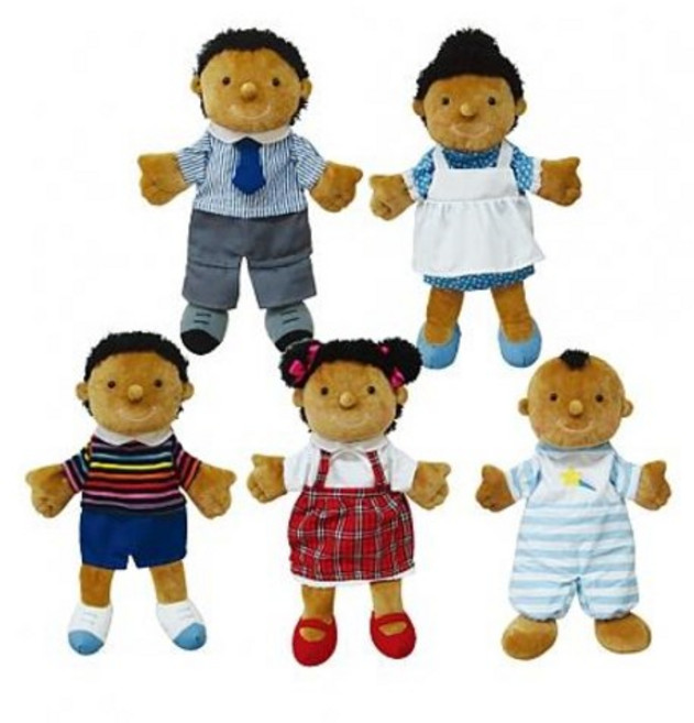 [청양토이] 교재교구 보들이 손인형-다문화가족 흑인5종(입 안벌어지는 손인형)/ 유아교재교구, 1개