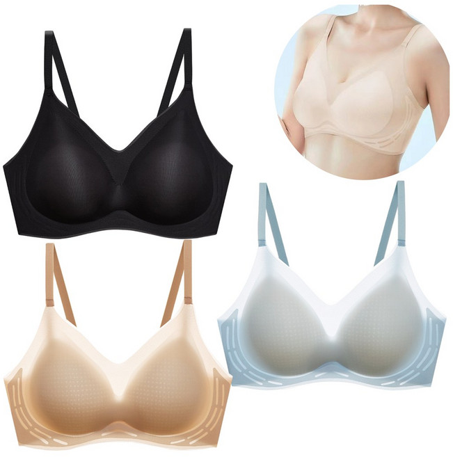 어썸브라 여름 쿨링브라 노와이어 빅사이즈 패드고정 버클브래지어