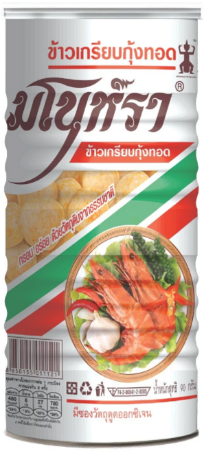 MANORA 泰式炸蝦餅 酥脆爽口 獨立包裝 濃郁蝦味 泰國風味零食, 90g, 1個