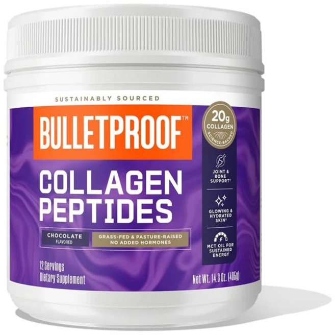 Bulletproof 콜라겐 펩타이드 방탄 무향 분말 42.3온스 풀을 먹인 단백질 및 피부 뼈 관절 지지용 아미노산 목초지 사육 호르몬 첨가 없음, 1개, 405g - 쿠팡